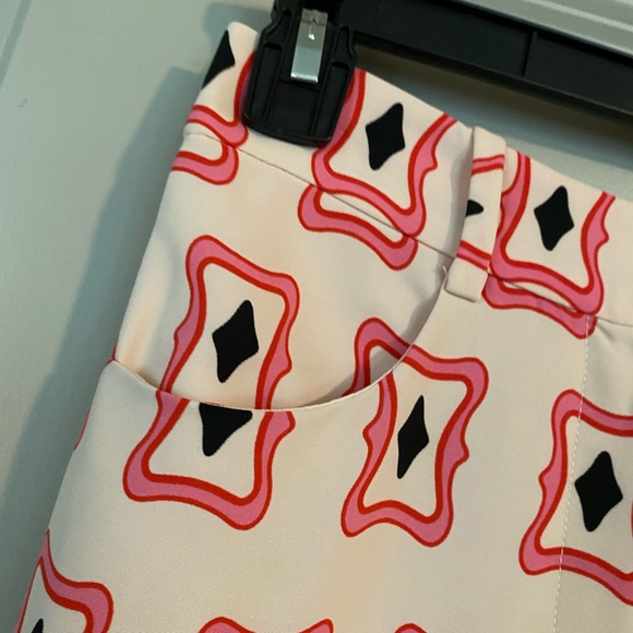 ZARA GEOMETRIC PRINTED PANTS - Picture 6 of 14